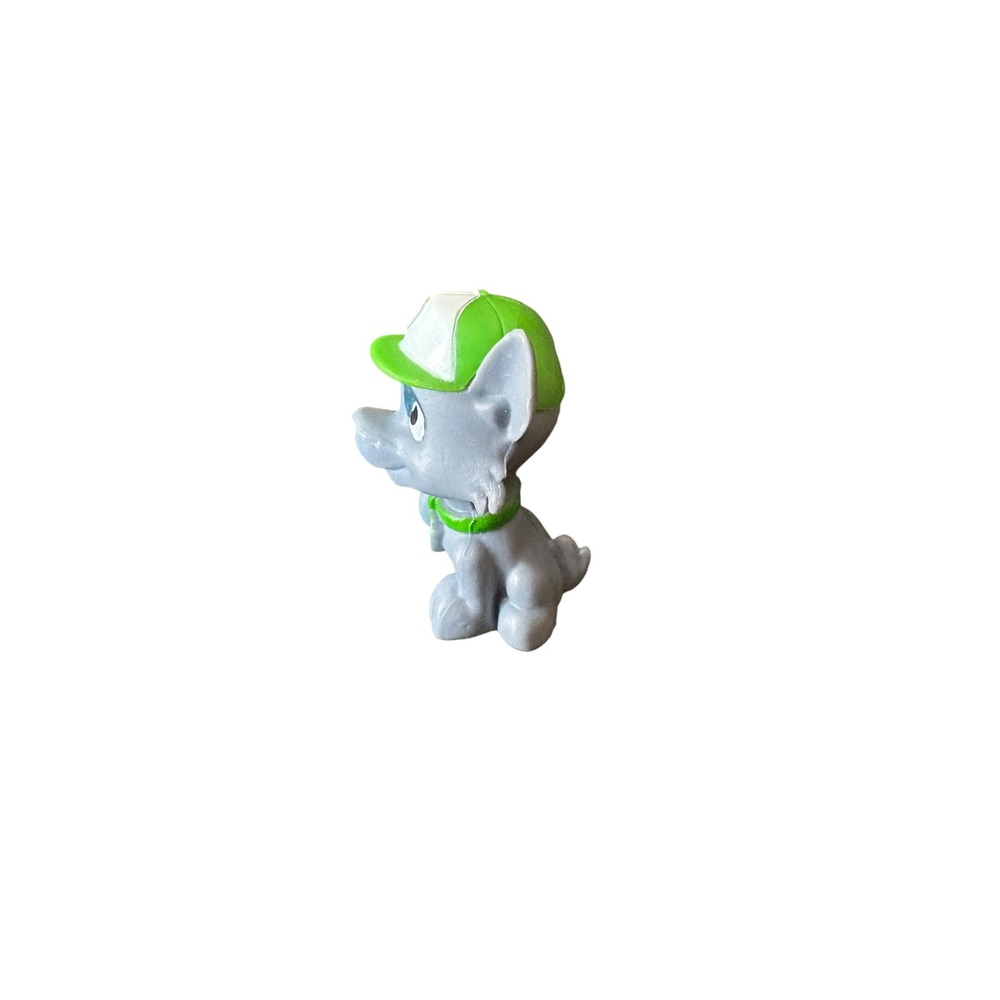 PAW Patrol Rocky Mini Figure 2" Gray Green Recycling Pup Toy Figurine - Picture 4 of 5